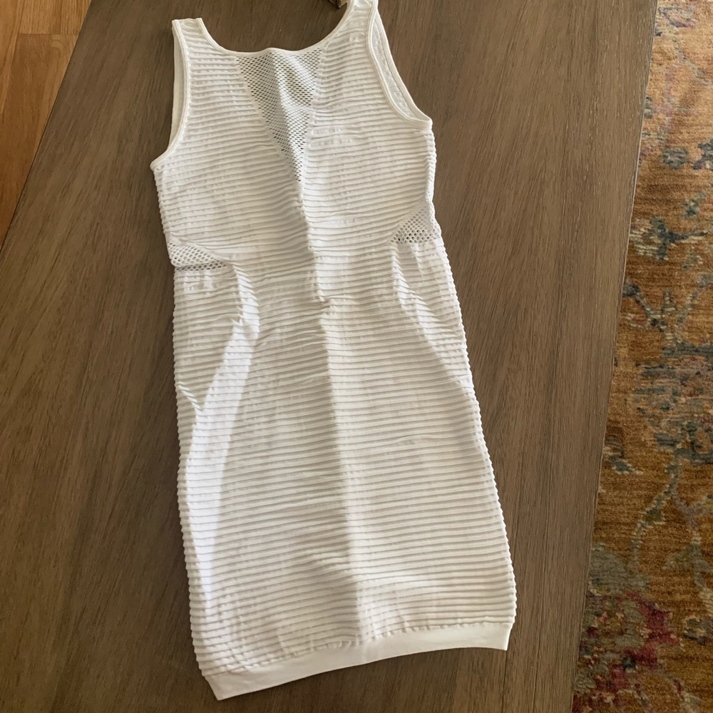 Bebe white bodycon dress